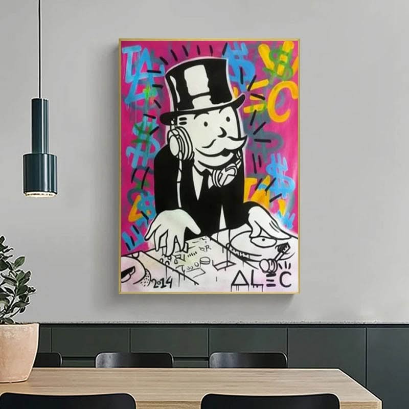 Money Poster Alec Monopoly Canvas Print-ChandeliersDecor.com