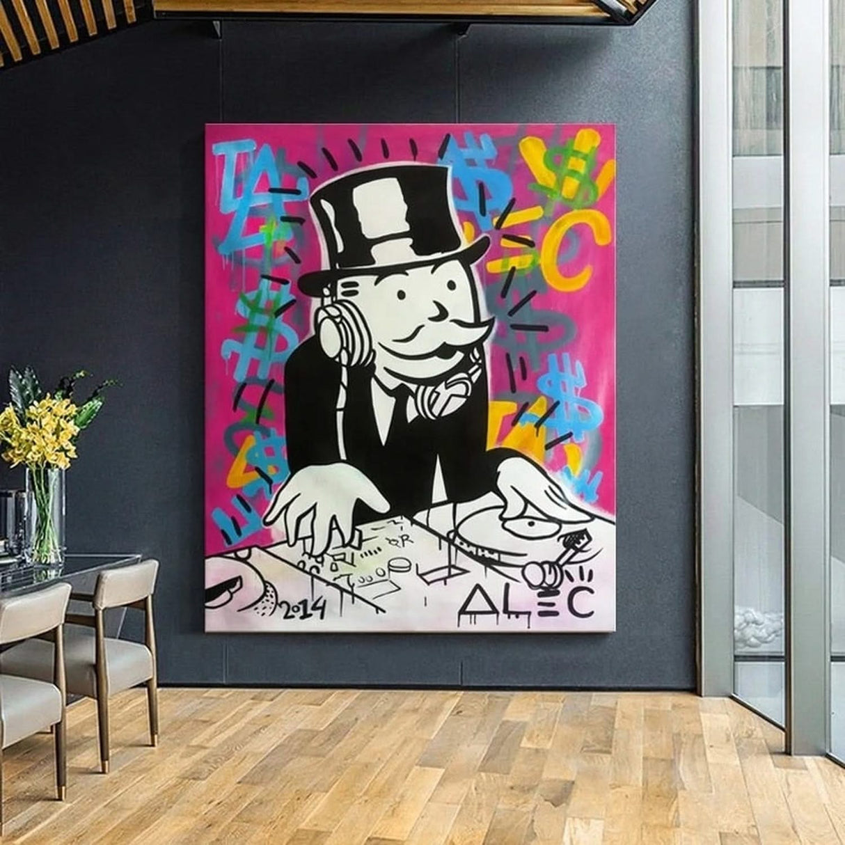 Money Poster Alec Monopoly Canvas Print-ChandeliersDecor.com