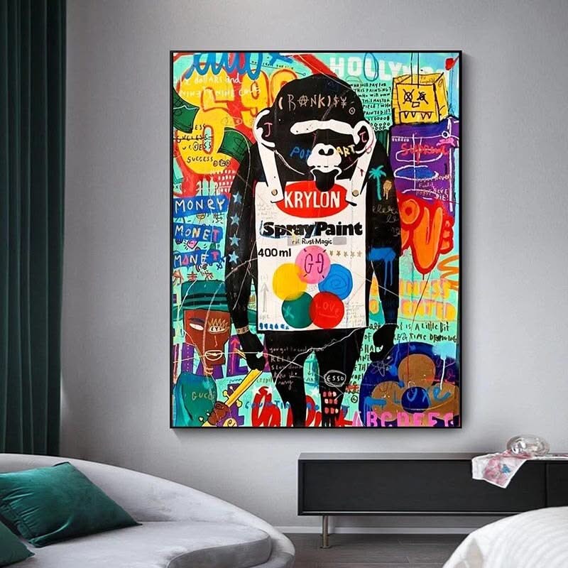 Monkey Men Canvas Wall Art-ChandeliersDecor.com