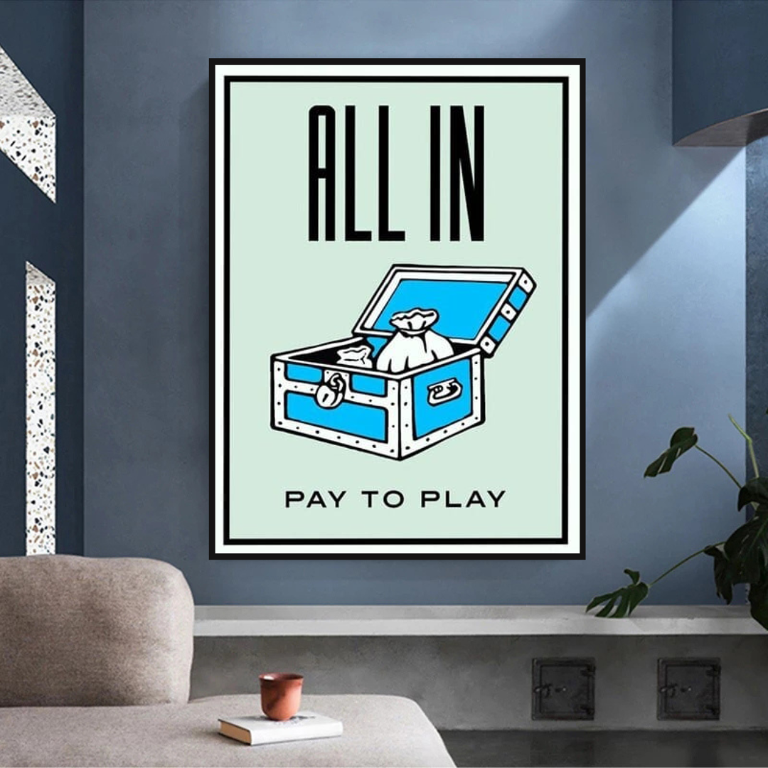 ChandeliersDecor.com-Monopoly Wall Poster-Monopoly All in Card Canvas Wall Art