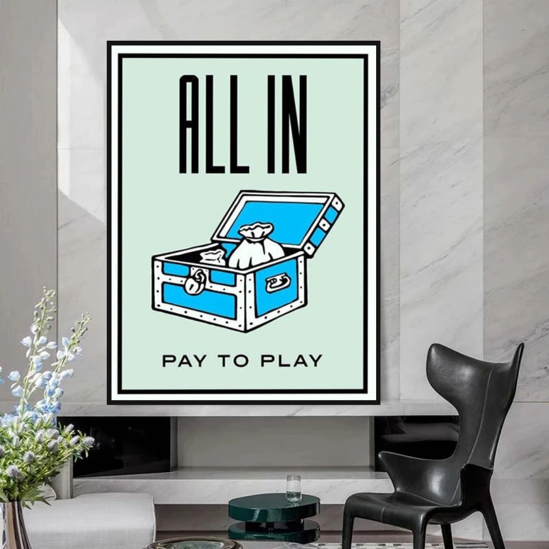ChandeliersDecor.com-Monopoly Wall Poster-Monopoly All in Card Canvas Wall Art