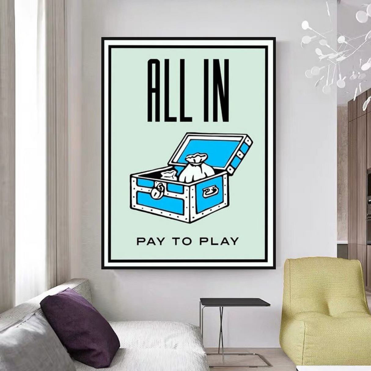 ChandeliersDecor.com-Monopoly Wall Poster-Monopoly All in Card Canvas Wall Art