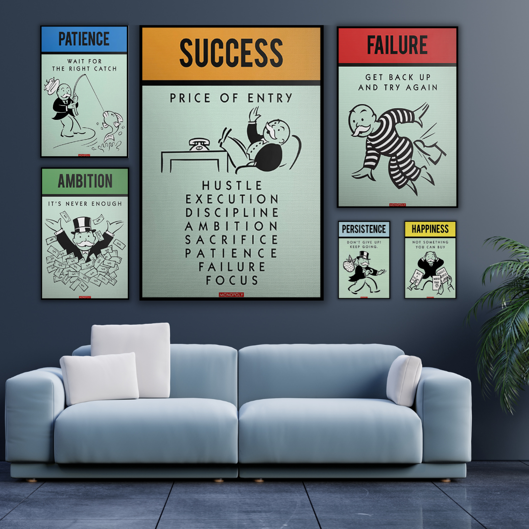 Monopoly property bundle Alec monopoly Canvas Print-ChandeliersDecor.com