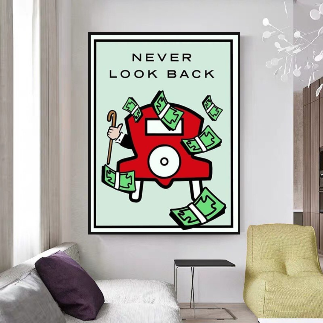 ChandeliersDecor.com-Monopoly Wall Poster-Monopoly Time Is Money Canvas Wall Art