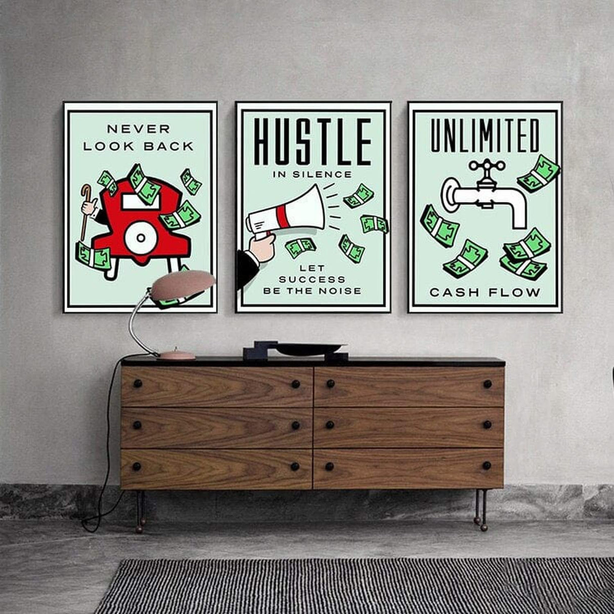 Monopoly Time Is Money Canvas Wall Art-ChandeliersDecor.com