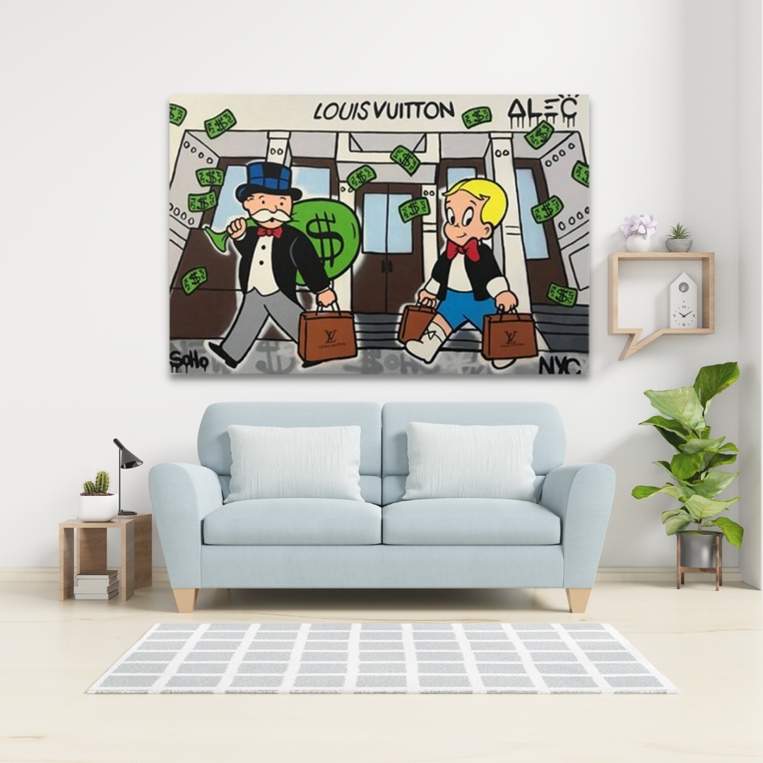 Monopoly's Millionaire & Richie Canvas Wall Art-ChandeliersDecor.com