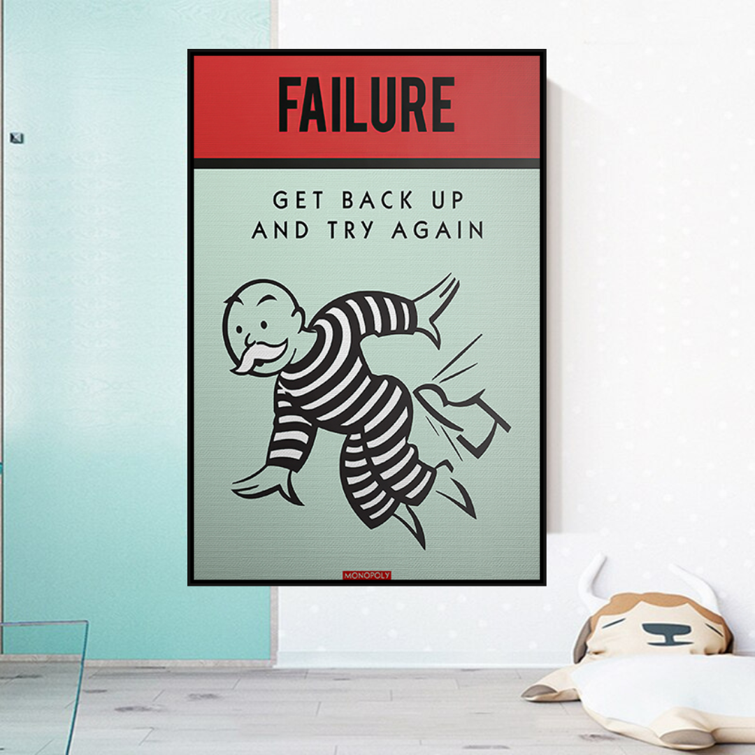 ChandeliersDecor.com-Monopoly Wall Poster-Monopoly's 'Try Again' Canvas Wall Art