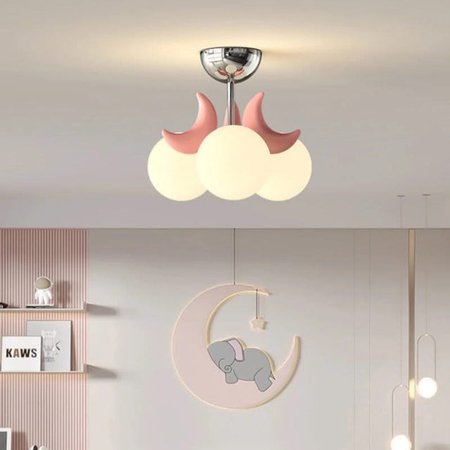 Moon LED Ball Lamp for Girls Room - Illuminate the Night with Whimsical Charm-ChandeliersDecor.com