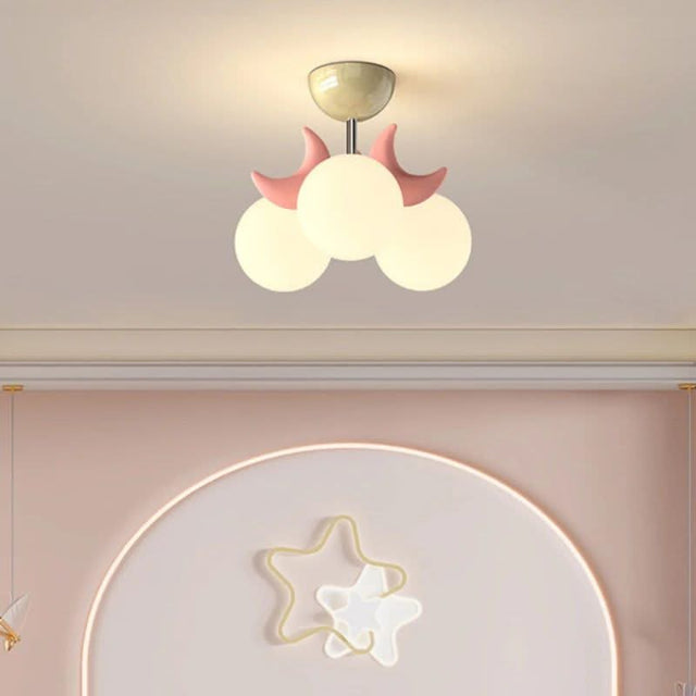 Moon LED Ball Lamp for Girls Room - Illuminate the Night with Whimsical Charm-ChandeliersDecor.com