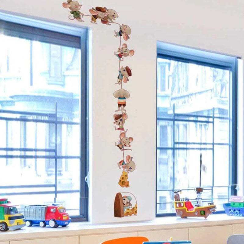 ChandeliersDecor.com-Mouse Family Wall Decal - Perfect Wall Decor