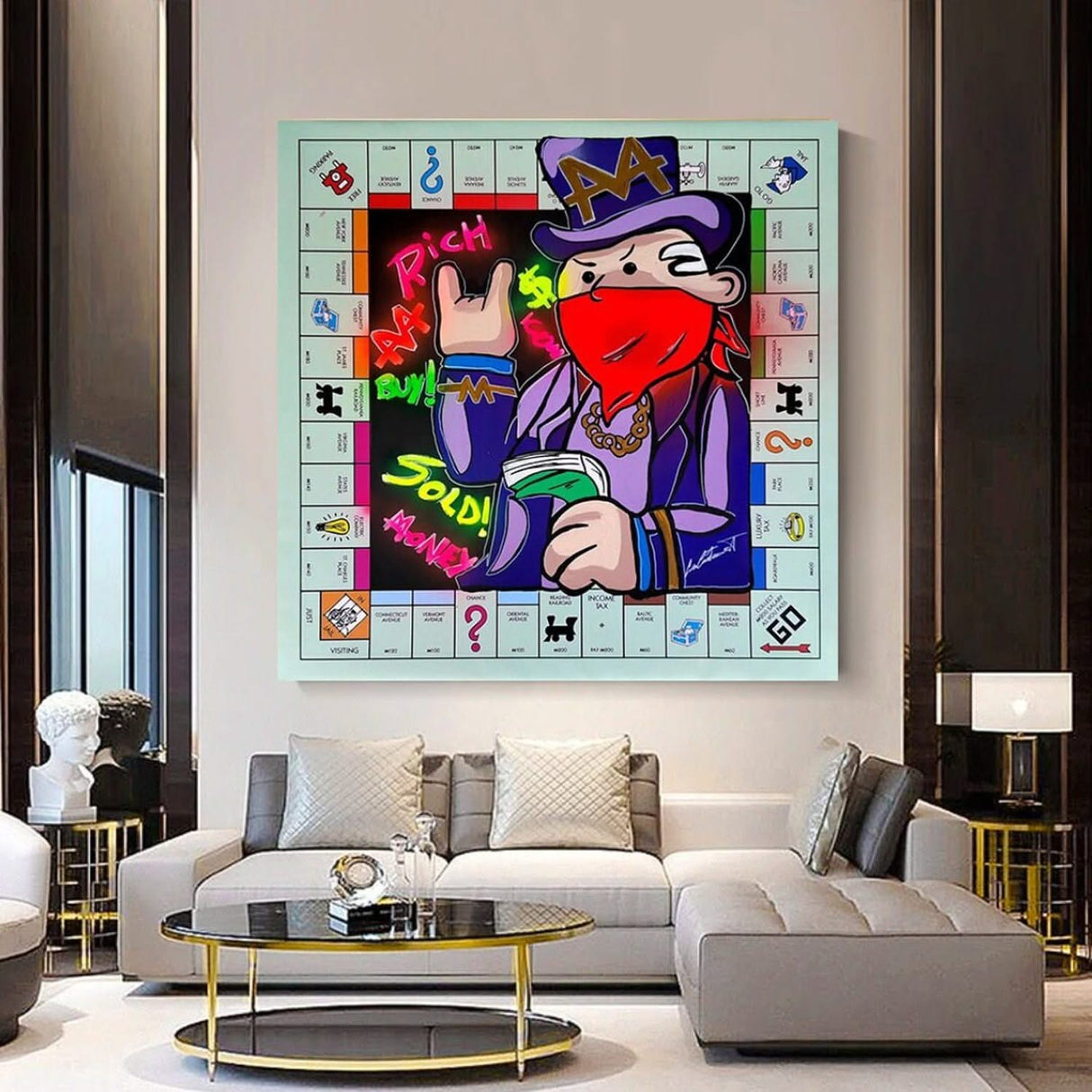 Mr Monopoly Canvas Art: The Perfect Board Game Collectible-ChandeliersDecor.com
