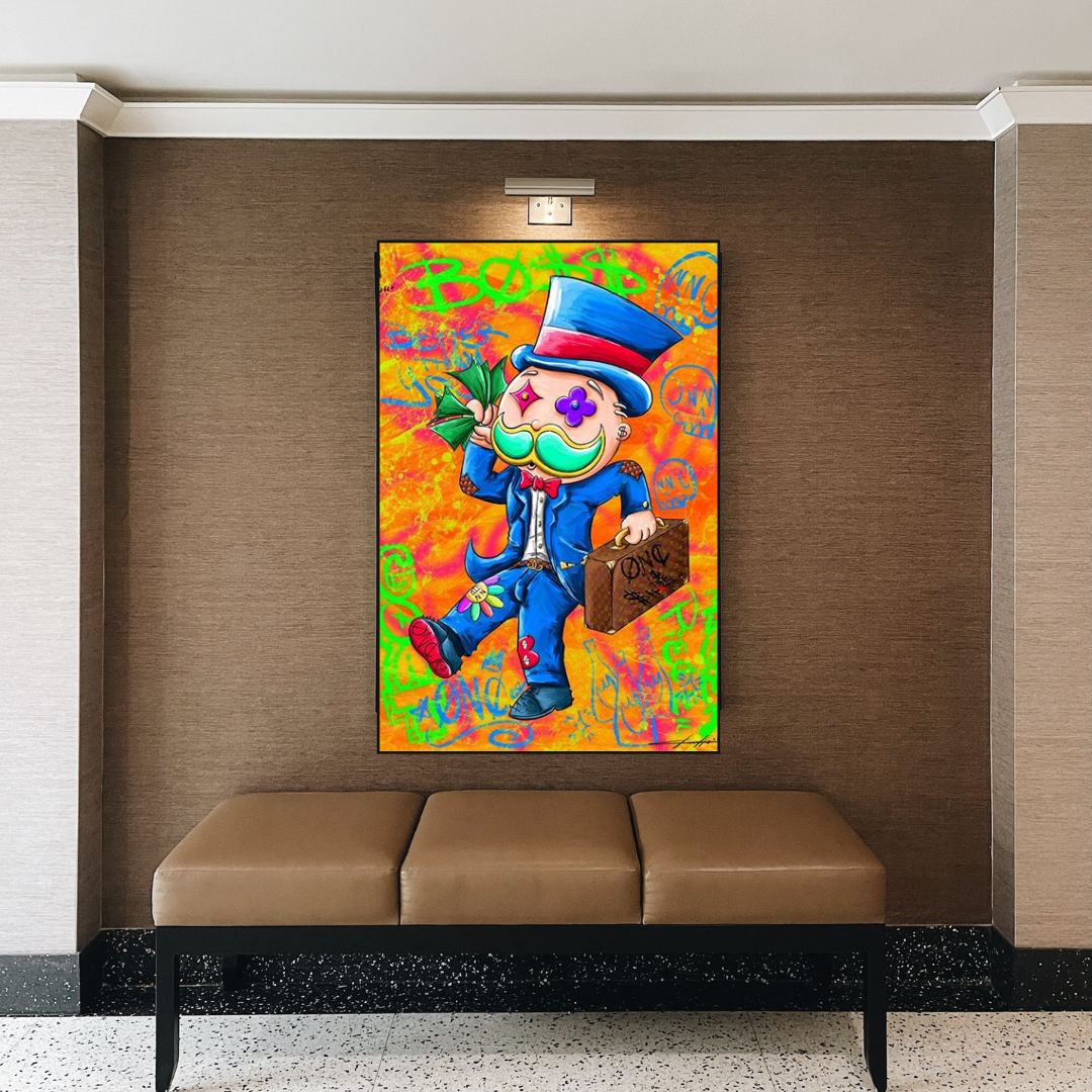 ChandeliersDecor.com-Monopoly Wall Poster-Mr Monopoly Goat Poster - High-Quality Print