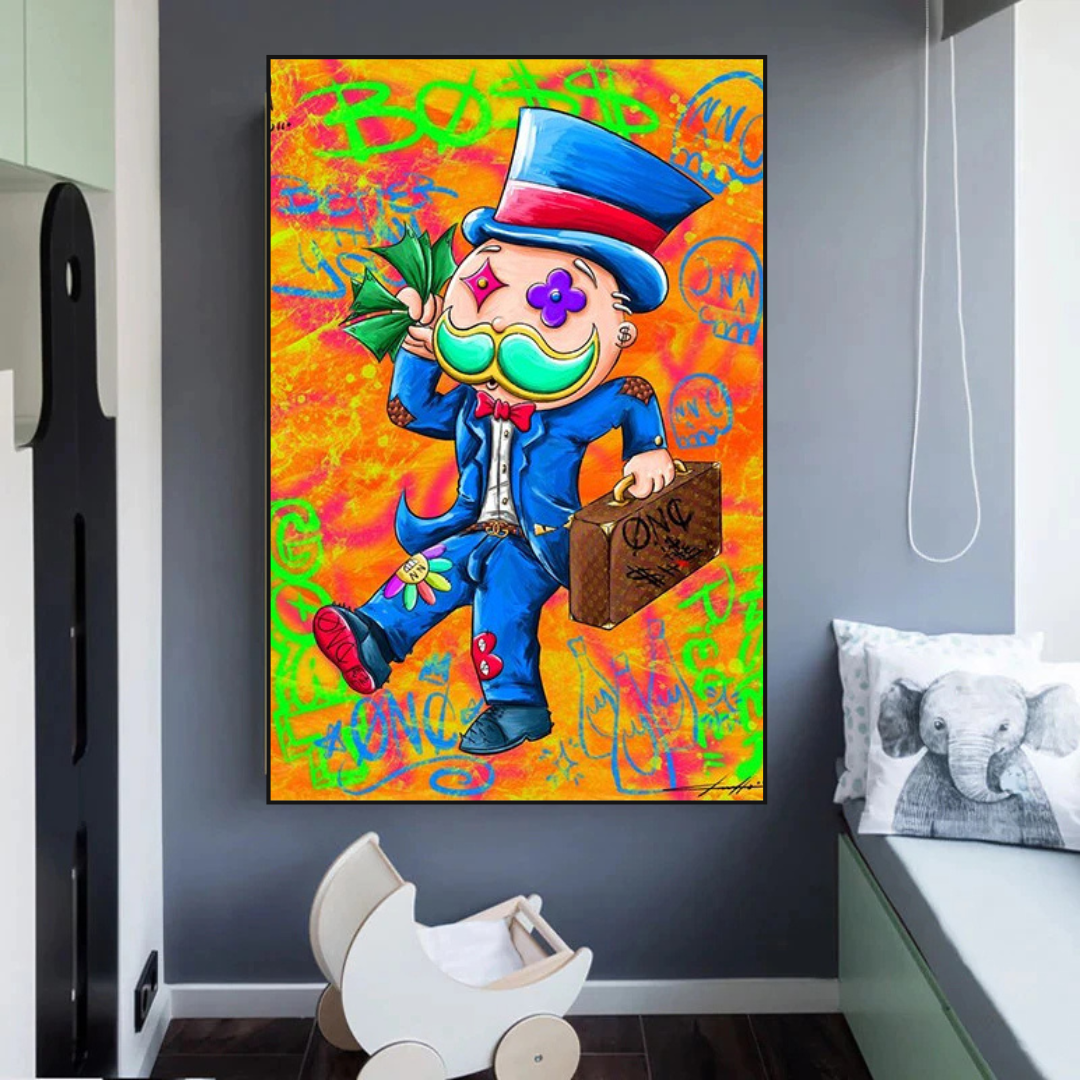 ChandeliersDecor.com-Monopoly Wall Poster-Mr Monopoly Goat Poster - High-Quality Print