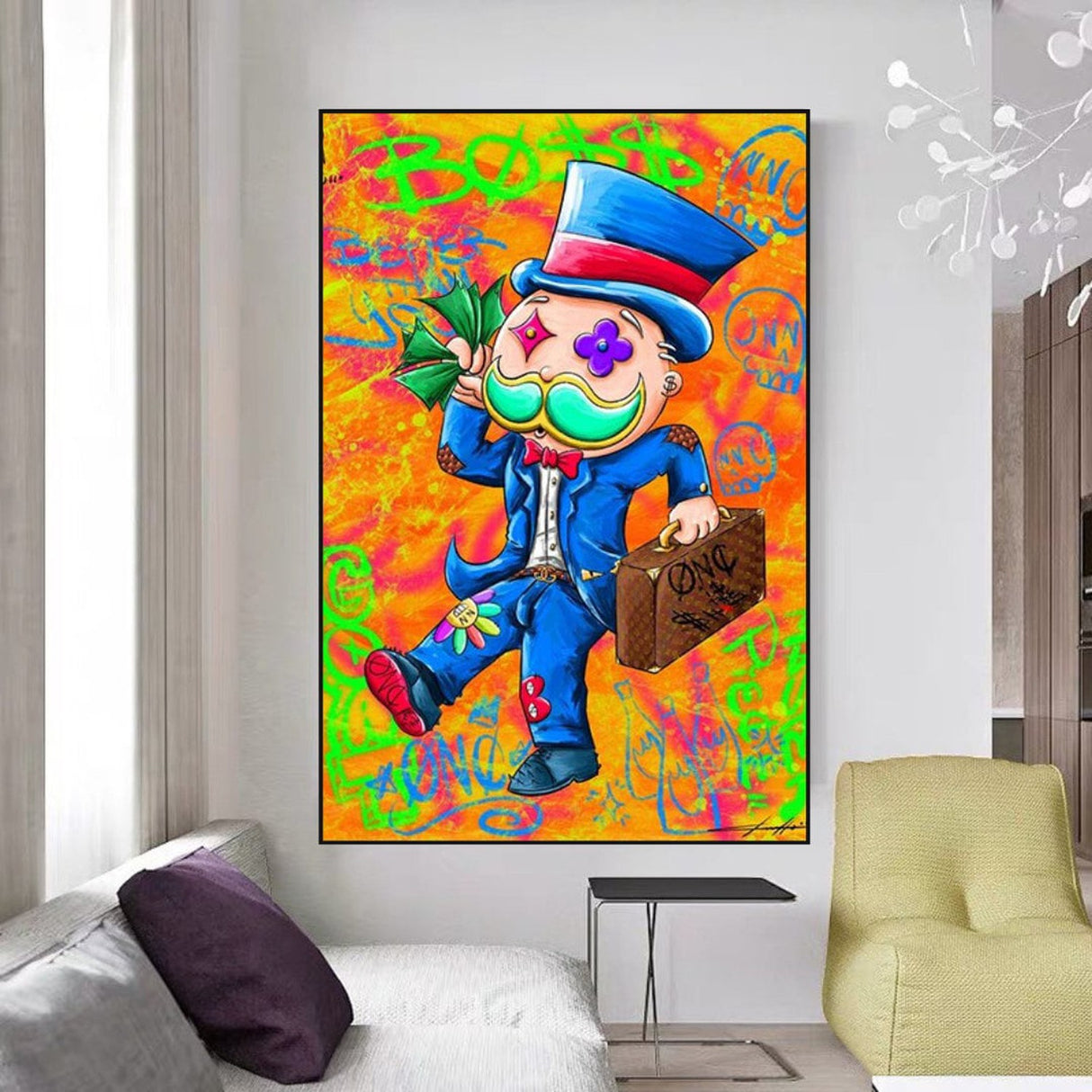 ChandeliersDecor.com-Monopoly Wall Poster-Mr Monopoly Goat Poster - High-Quality Print