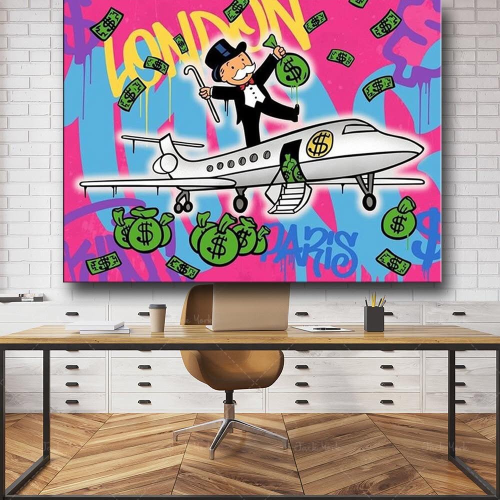Mr Monopoly London Poster - Authentic Collectible Art-ChandeliersDecor.com