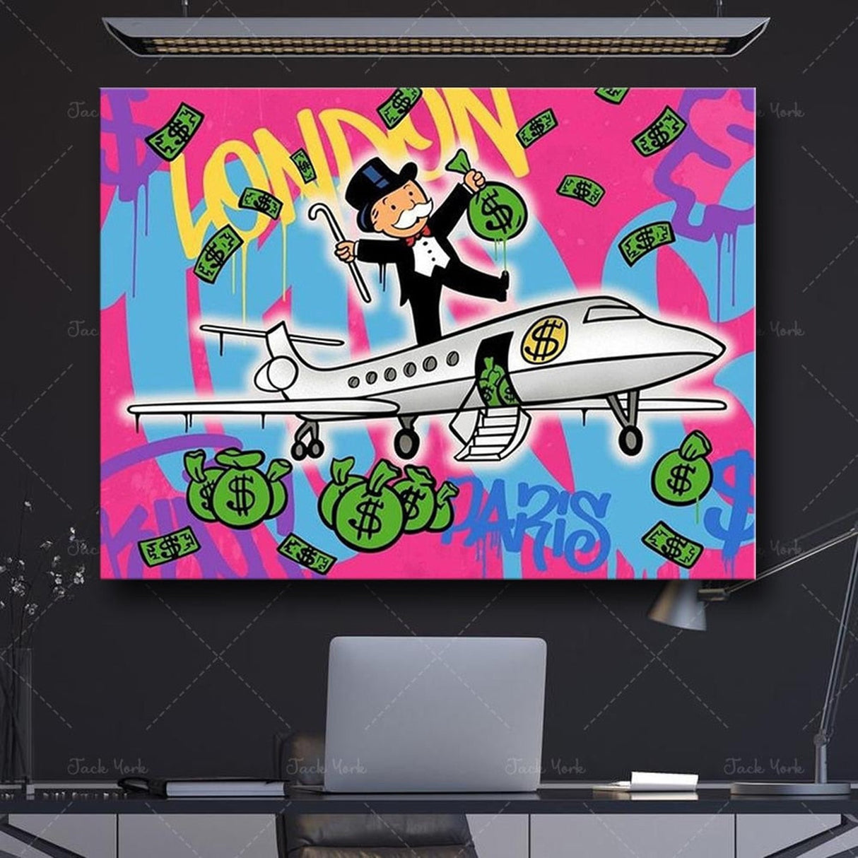 ChandeliersDecor.com-Monopoly Wall Poster-Mr Monopoly London Poster - Authentic Collectible Art