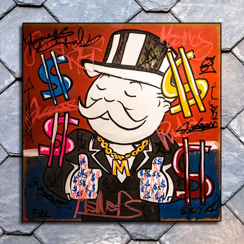 ChandeliersDecor.com-Monopoly Wall Poster-Mr Monopoly Millionaire Poster - Limited Edition Art Print