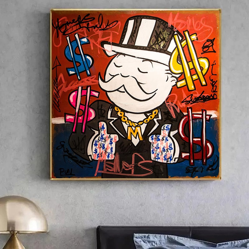 ChandeliersDecor.com-Monopoly Wall Poster-Mr Monopoly Millionaire Poster - Limited Edition Art Print