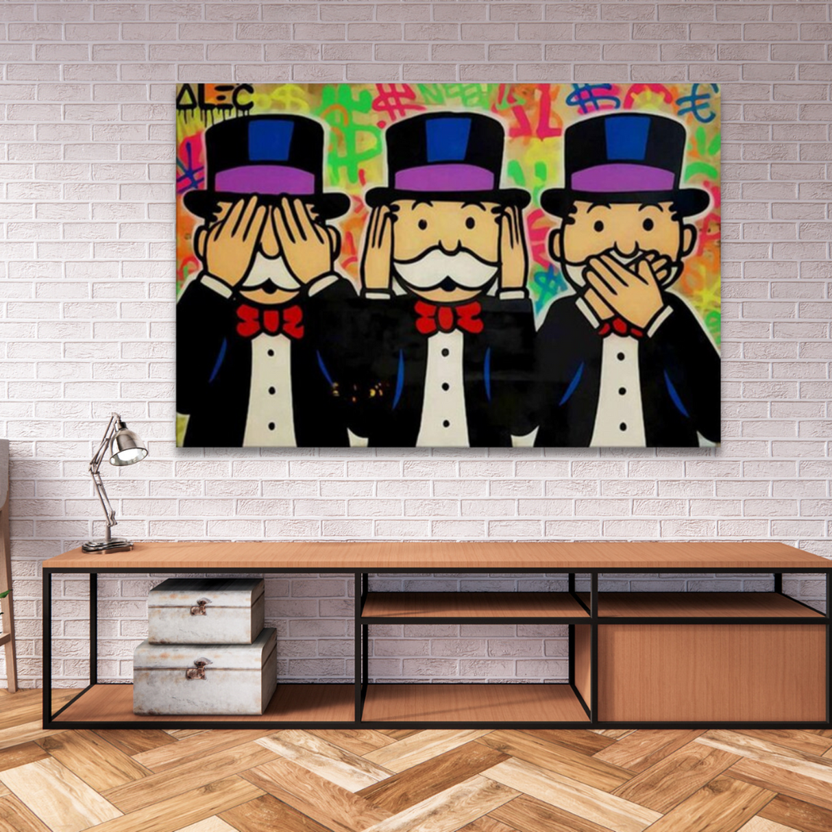 ChandeliersDecor.com-Monopoly Wall Poster-Mr Monopoly See No Evil Art: An Exclusive Collection