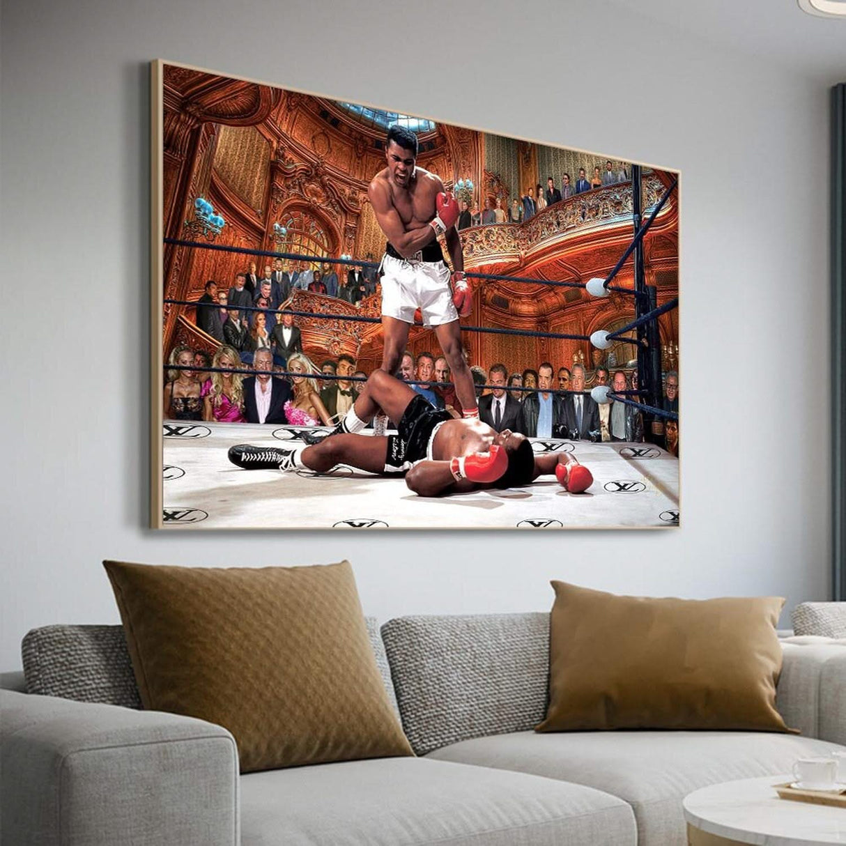Muhammad Ali VS Liston Boxing Canvas Wall Art-ChandeliersDecor.com