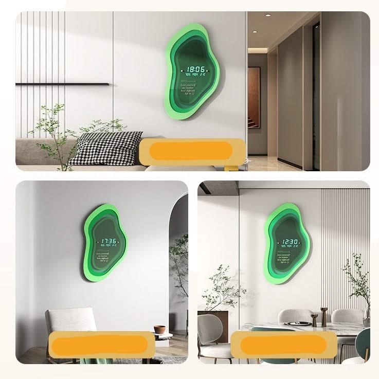ChandeliersDecor.com-Wall Clocks-Neon LED Wall Cloud with Calendar & Temperature