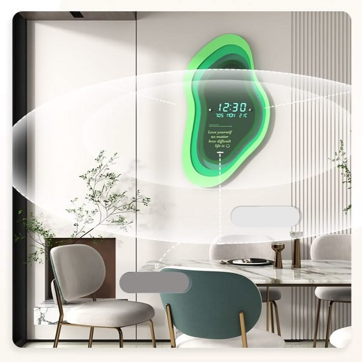 ChandeliersDecor.com-Wall Clocks-Neon LED Wall Cloud with Calendar & Temperature