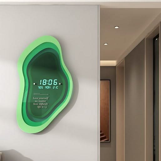 ChandeliersDecor.com-Wall Clocks-Neon LED Wall Cloud with Calendar & Temperature