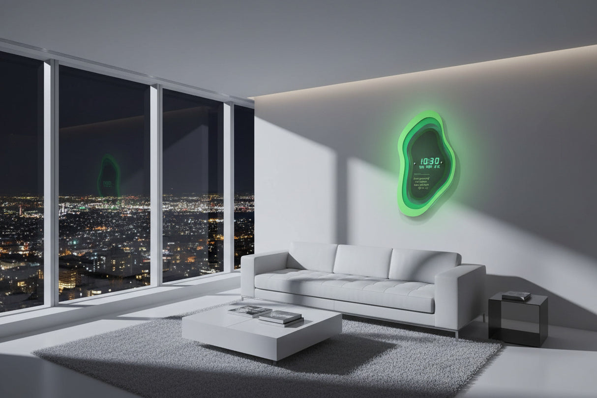 Neon LED Wall Cloud with Calendar & Temperature-ChandeliersDecor.com