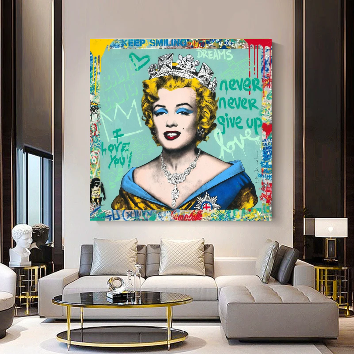 Never Never Giveup Marilyn Poster - Embolden Your Courage-ChandeliersDecor.com