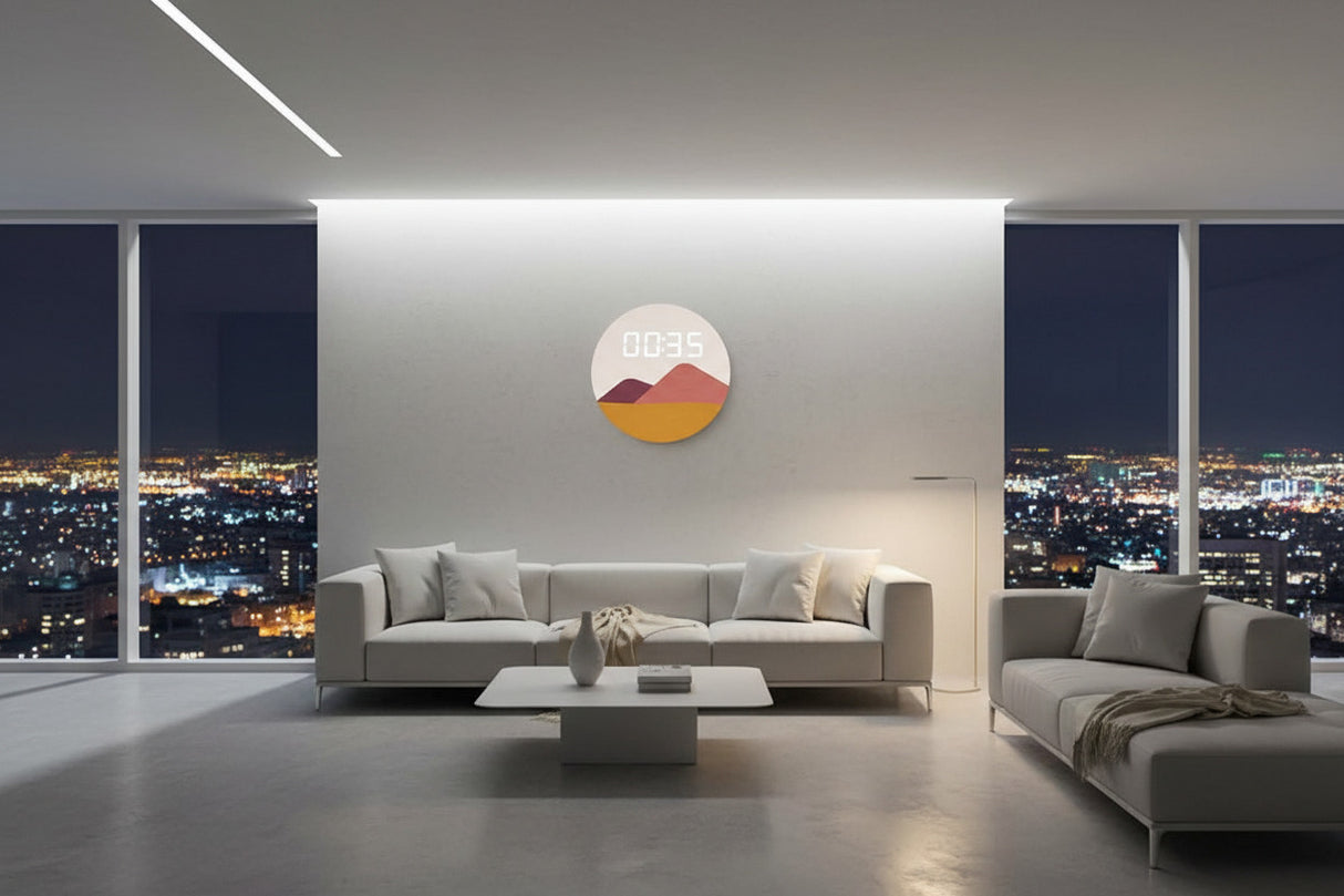 New Chinese living room clock simple and fashionable household electronic clock modern creative digital wall decoration clock-ChandeliersDecor.com
