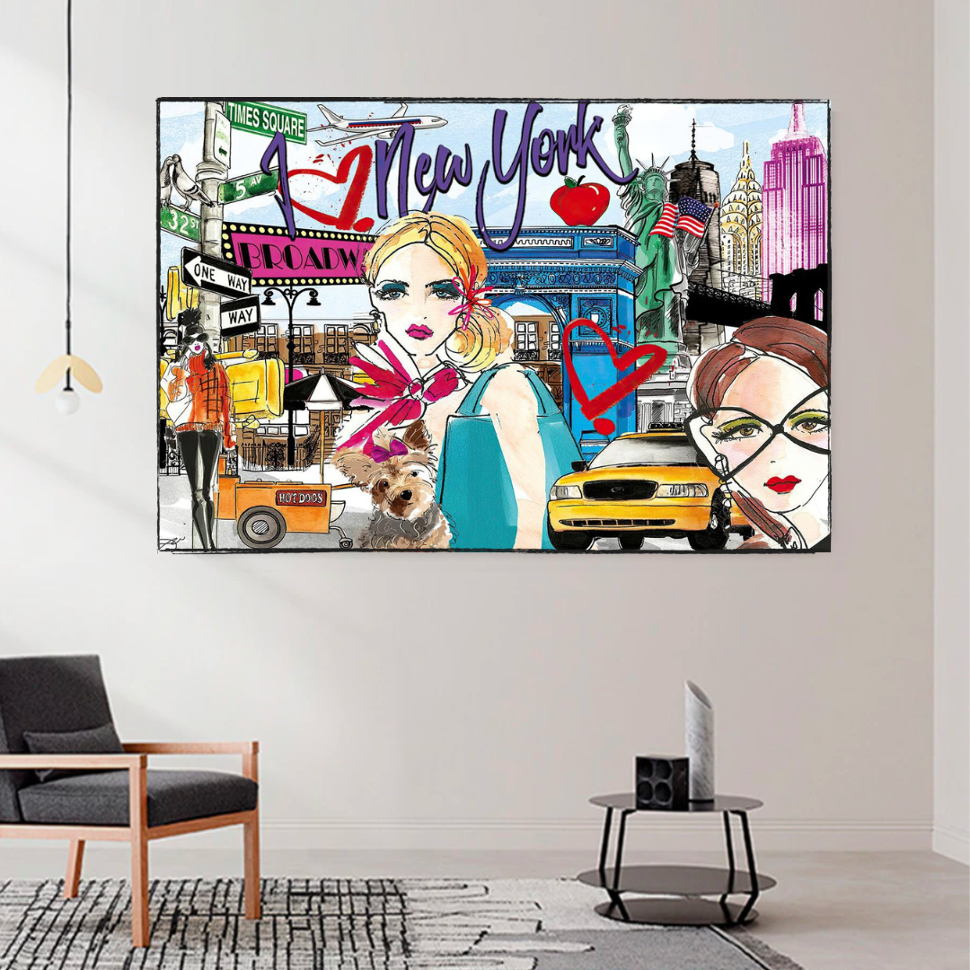 ChandeliersDecor.com-Wall Posters-New York Love Canvas Wall Art