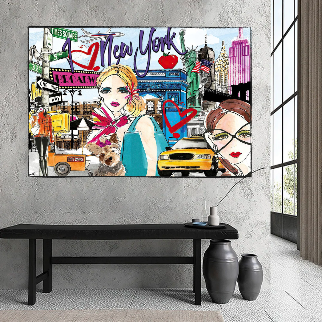 ChandeliersDecor.com-Wall Posters-New York Love Canvas Wall Art