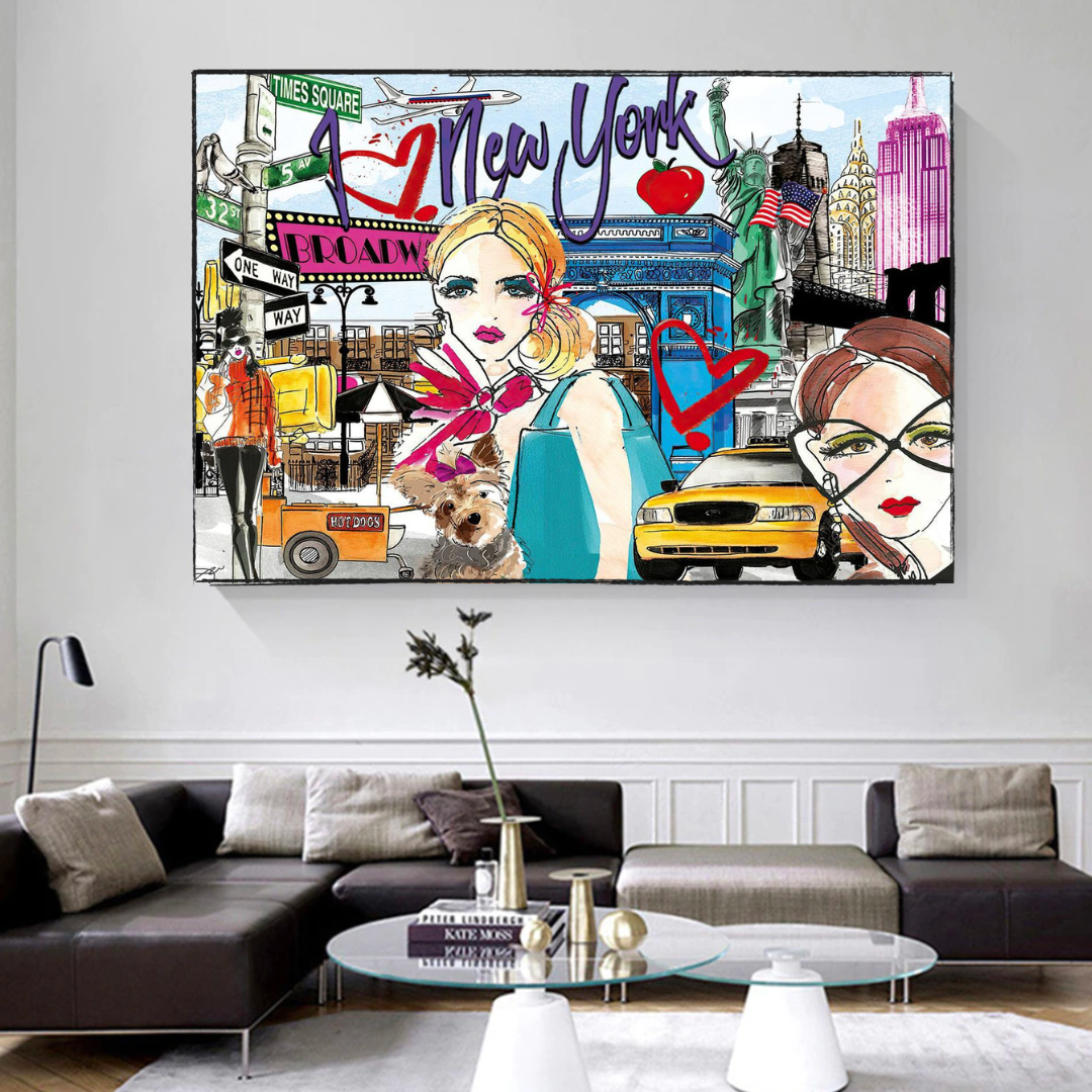 ChandeliersDecor.com-Wall Posters-New York Love Canvas Wall Art