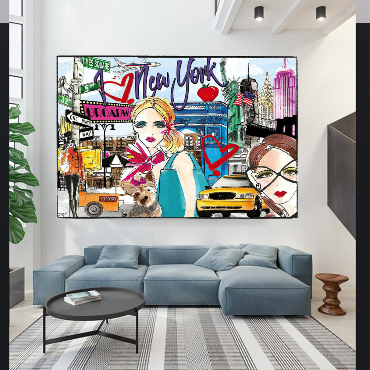 ChandeliersDecor.com-Wall Posters-New York Love Canvas Wall Art