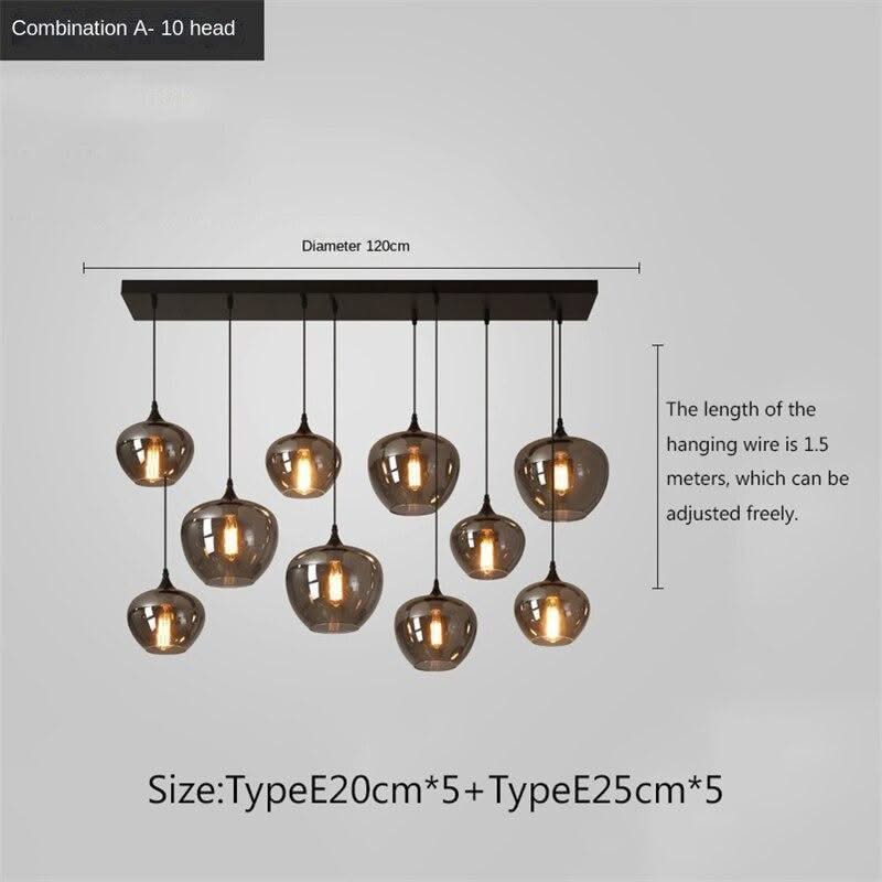 ChandeliersDecor.com-Kitchen Island-Nordic Glass LED Pendant Lights: Stylish Illumination