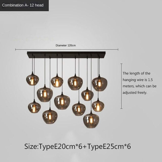 ChandeliersDecor.com-Kitchen Island-Nordic Glass LED Pendant Lights: Stylish Illumination