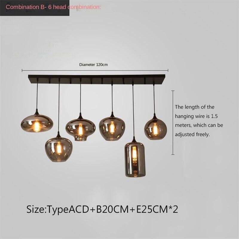 ChandeliersDecor.com-Kitchen Island-Nordic Glass LED Pendant Lights: Stylish Illumination
