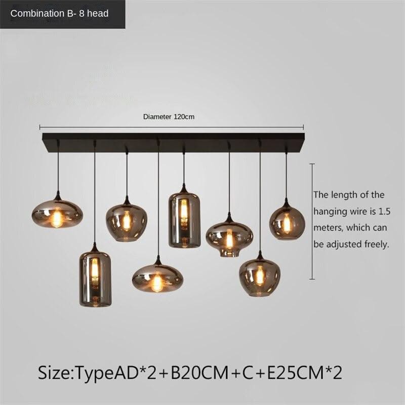 ChandeliersDecor.com-Kitchen Island-Nordic Glass LED Pendant Lights: Stylish Illumination