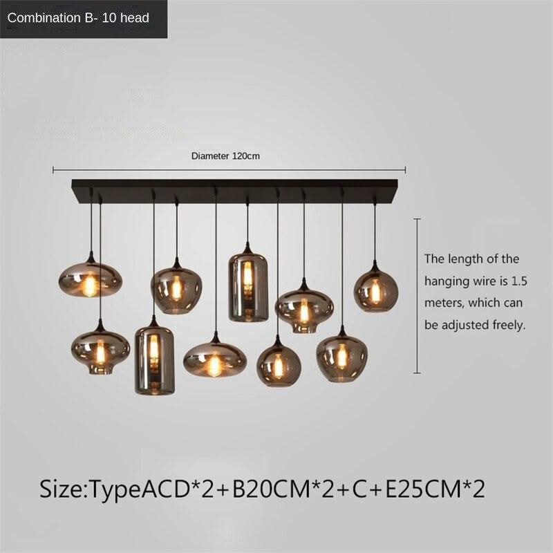 ChandeliersDecor.com-Kitchen Island-Nordic Glass LED Pendant Lights: Stylish Illumination