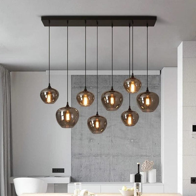 ChandeliersDecor.com-Kitchen Island-Nordic Glass LED Pendant Lights: Stylish Illumination