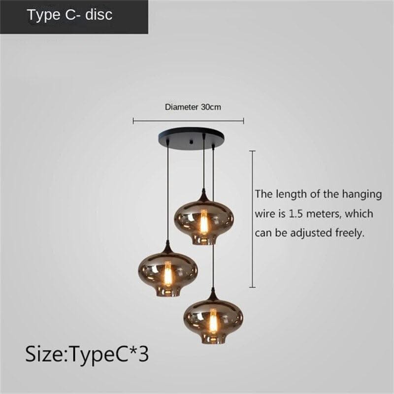 ChandeliersDecor.com-Kitchen Island-Nordic Glass LED Pendant Lights: Stylish Illumination