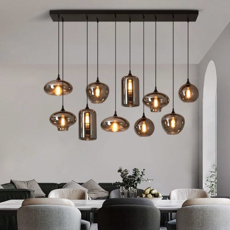 ChandeliersDecor.com-Kitchen Island-Nordic Glass LED Pendant Lights: Stylish Illumination