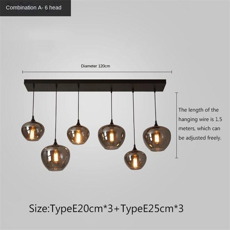 ChandeliersDecor.com-Kitchen Island-Nordic Glass LED Pendant Lights: Stylish Illumination