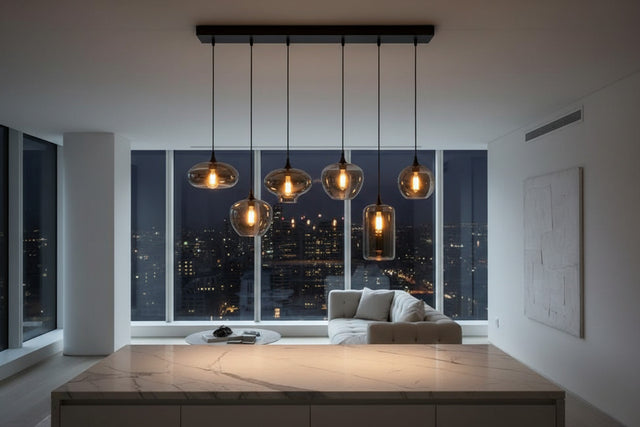 ChandeliersDecor.com-Kitchen Island-Nordic Glass LED Pendant Lights: Stylish Illumination