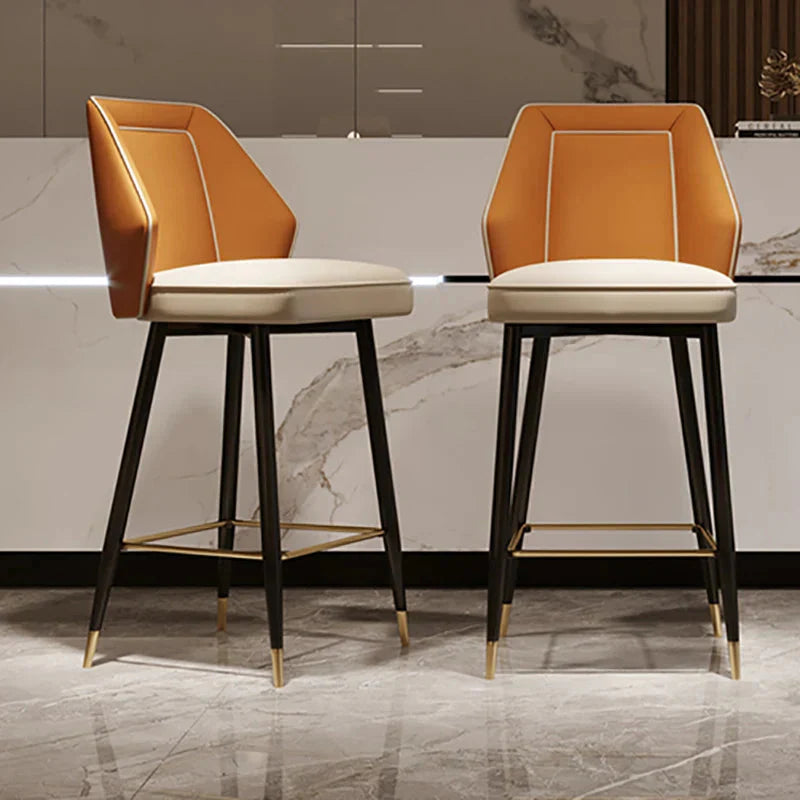 ChandeliersDecor.com-Bar Stools-Nordic Gourtas Leather Bar Chair Stool