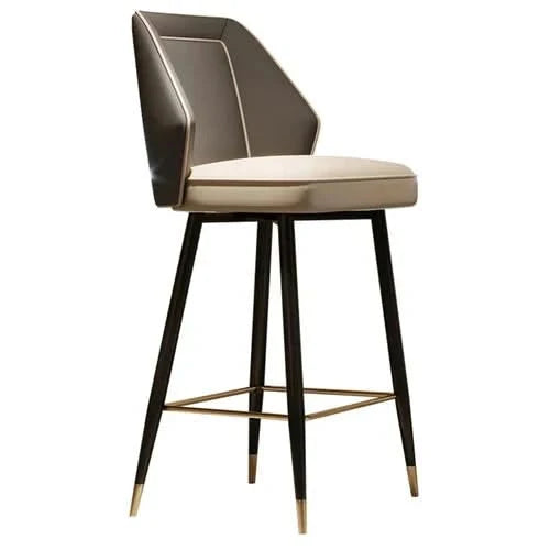Nordic Gourtas Leather Bar Chair Stool-ChandeliersDecor.com
