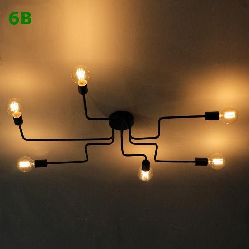 ChandeliersDecor.com-Chandeliers-Nordic Industrial Semi Flush Mount Ceiling Lamp