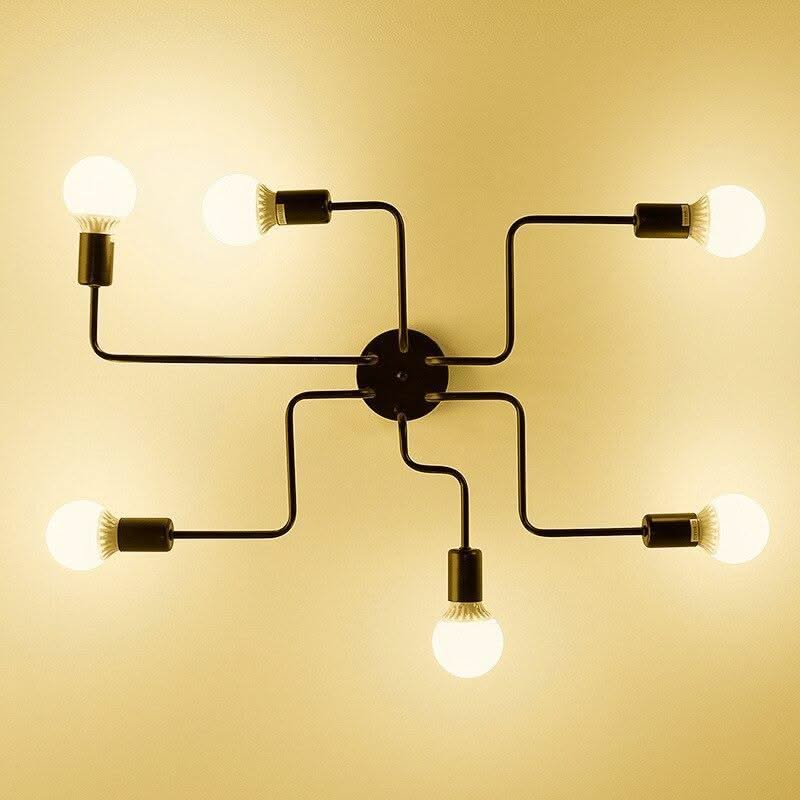 ChandeliersDecor.com-Chandeliers-Nordic Industrial Semi Flush Mount Ceiling Lamp