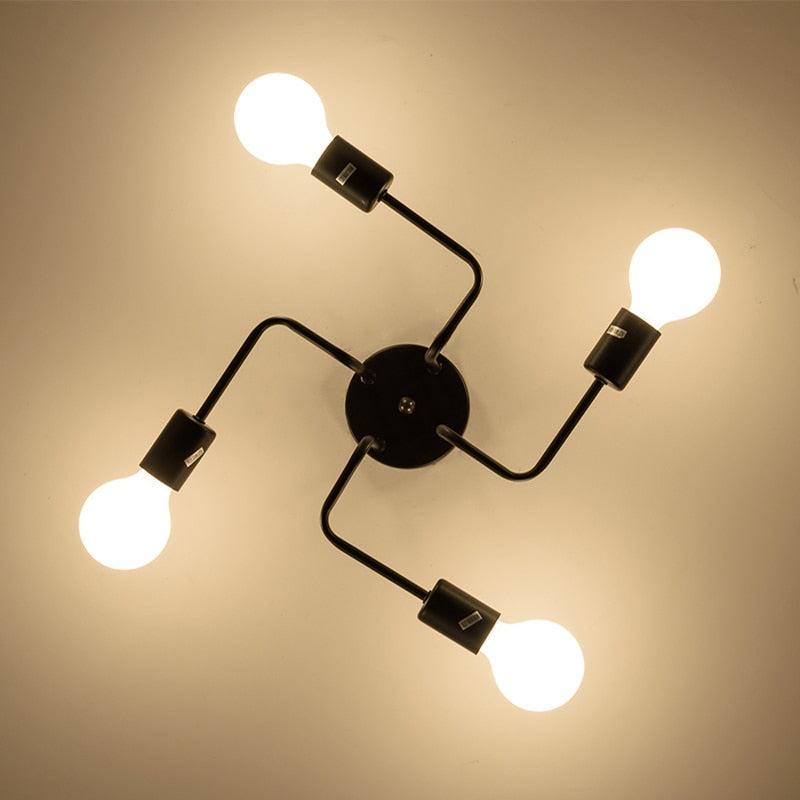 ChandeliersDecor.com-Chandeliers-Nordic Industrial Semi Flush Mount Ceiling Lamp