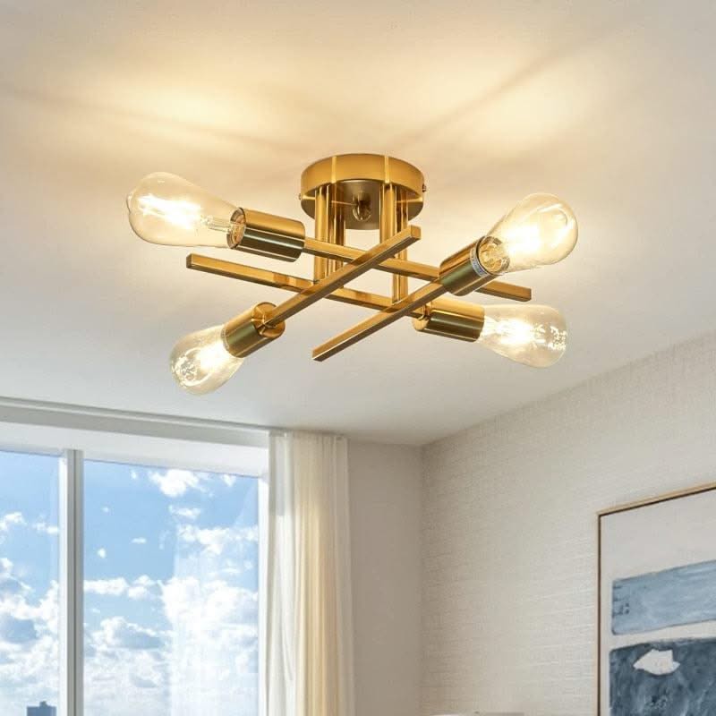 ChandeliersDecor.com-Chandeliers-Nordic Industrial Semi Flush Mount Ceiling Lamp